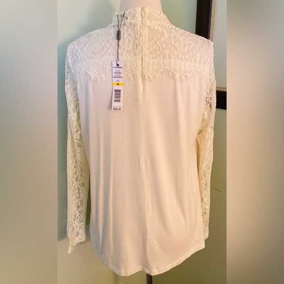 New Joseph A lace mock neck Top size M - Picture 4 of 4